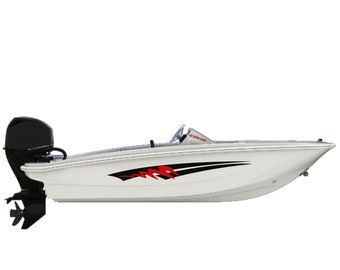 Sport Streifen Sticker Boot Aufkleber Kompatibel mit Boston Whaler 130 Super Sport Boot Grafik