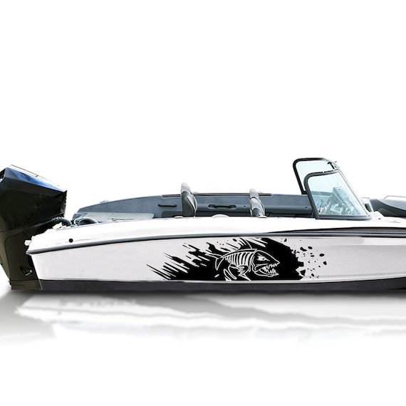 Fish Scull Graphic Boat Decals Compatible With Bass Boat Sticker