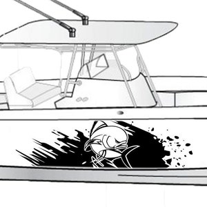 Splash Graphic Boat Sticker Compatible with Everglades Boat Decals Giant Trevally graphic wrap decal