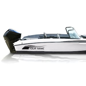 Boat Decal Registration Number Compatible with Bass Boat Sticker Vinyl Marine Name Lettering