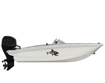 Fisch Knochen Boot Aufkleber Skelett Kompatibel mit Boston Whaler 160 Super Sport Sticker