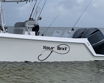 Boat Kit Decals Custom Name Hook Compatible with Contender Boat Hooks Sticker vessel Fishing registration number