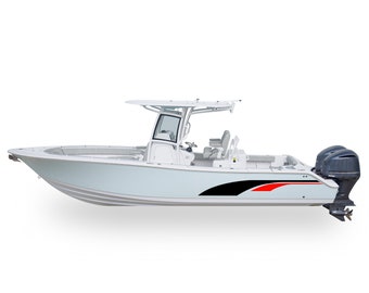 Set Boot Decals Kompatibel mit Center Console Boat Hockey Stripes Open Sea Sticker