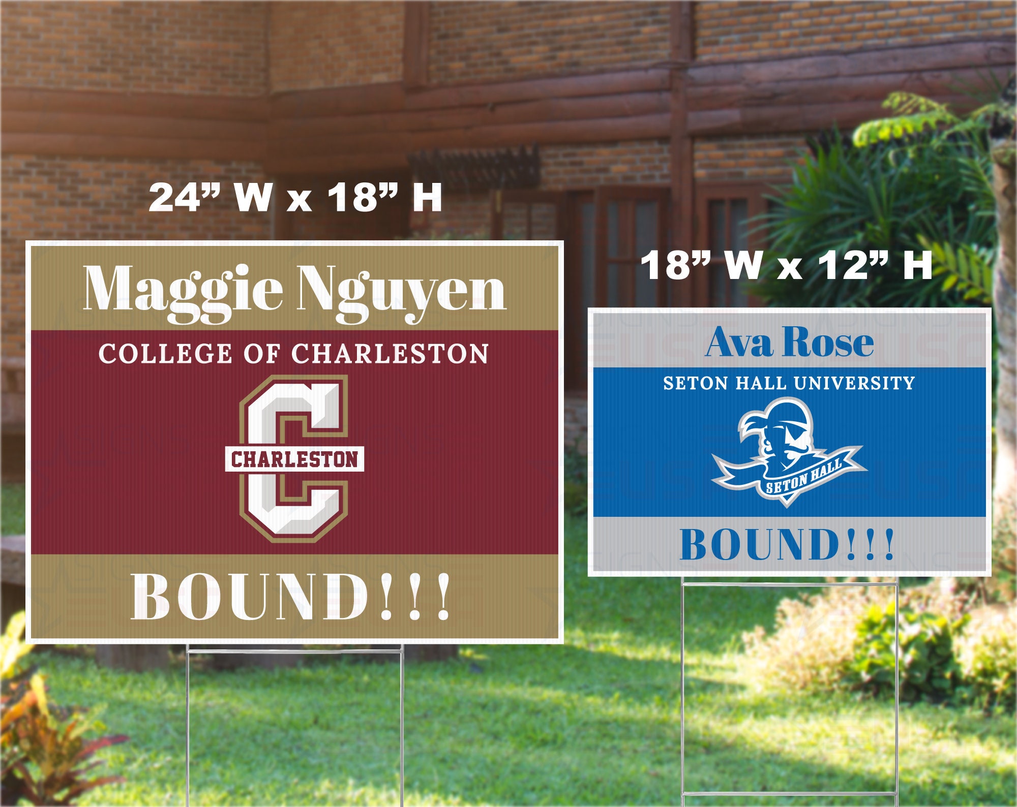 Personalized College or University Bound Yard Sign with FREE Etsy