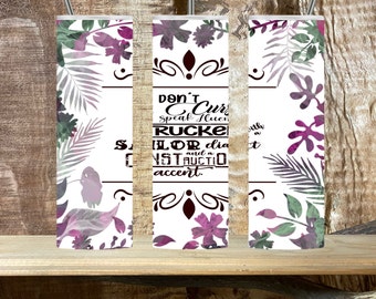 I Don't Curse funny saying tumbler wrap