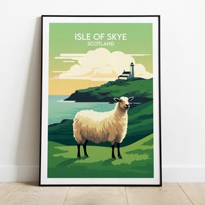 Isle Of Skye Travel Print - Scotland Poster - Custom Personalised Wedding Birthday Gift