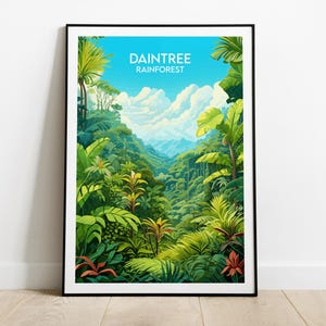 Daintree Rainforest Travel Print - Australia Poster - Custom Personalised Wedding Birthday Gift