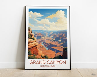 Grand Canyon National Park Travel Print - United States Poster - Custom Personalised Wedding Birthday Gift