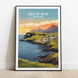 Isle Of Skye Travel Print - Scotland Poster - Custom Personalised Wedding Birthday Gift