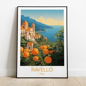 Ravello Amalfi Coast Travel Print - Italy Poster - Custom Personalised Wedding Birthday Gift