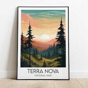 Terra Nova National Park Travel Print - Canada Poster - Custom Personalised Wedding Birthday Gift