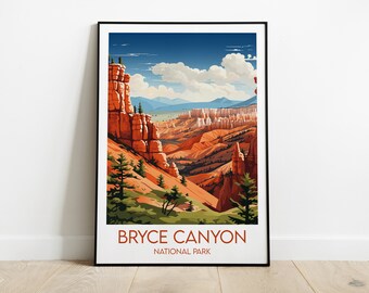 Bryce Canyon National Park Travel Print - United States Poster - Custom Personalised Wedding Birthday Gift