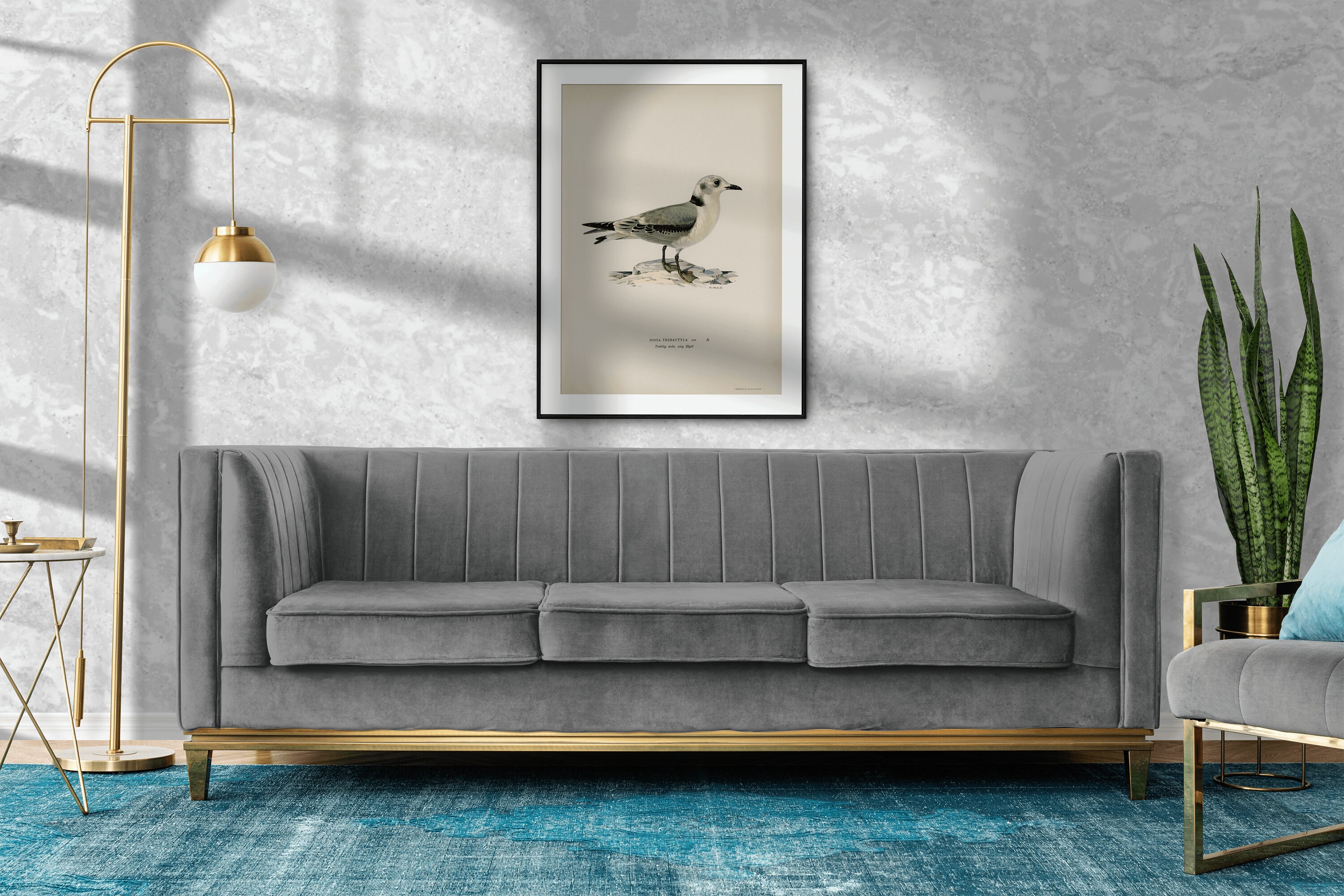 A4 Kunstdruck: Blaumeisen-Pärchen, Vintage Zeichnung Auf 230g/m² Mattem Papier, Ungerahmt