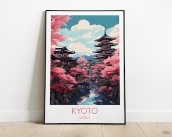 Kyoto Travel Print - Japan Poster - Custom Personalised Wedding Birthday Gift