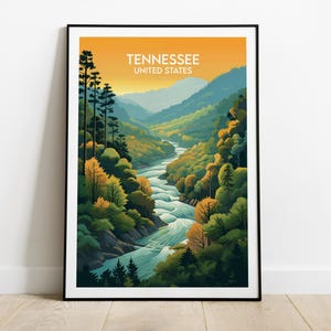 Impression voyage Tennessee - Poster États-Unis - Cadeau d'anniversaire de mariage personnalisé