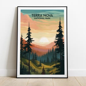 Terra Nova National Park Travel Print - Canada Poster - Custom Personalised Wedding Birthday Gift