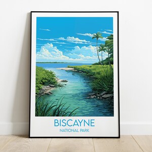 Biscayne National Park Travel Print - Florida Poster - Custom Personalised Wedding Birthday Gift