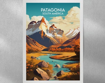 Patagonia Travel Print - South America Poster - Custom