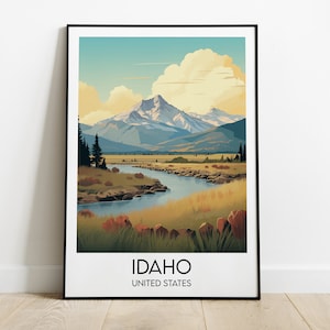 Idaho Travel Print - United States Poster - Custom Personalised Wedding Birthday Gift