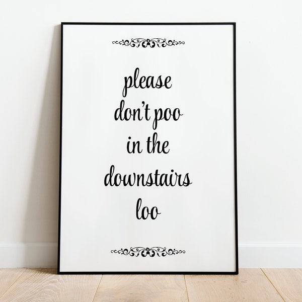 No Poo in the Loo Sign - Etsy