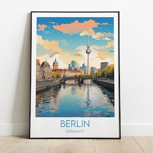 Berlin Travel Print - Germany Poster - Custom Personalised Wedding Birthday Gift