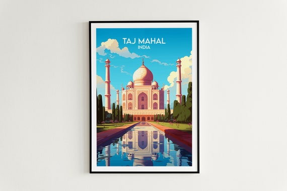 タージ・マハル旅行プリント - インドのポスター - カスタマイズされた