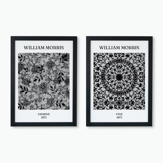 William Morris Black and White Exhibition Print Collection | 2x A3