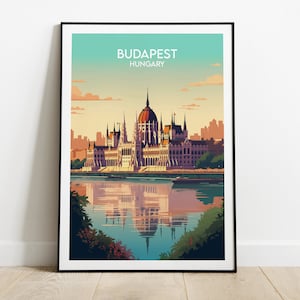 Budapest Reise - Ungarn Poster - Individuell personalisiertes Hochzeit Geburtstagsgeschenk