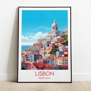 Lissabon Reise - Print - Portugal Poster - Individuell personalisiertes Hochzeit Geburtstagsgeschenk