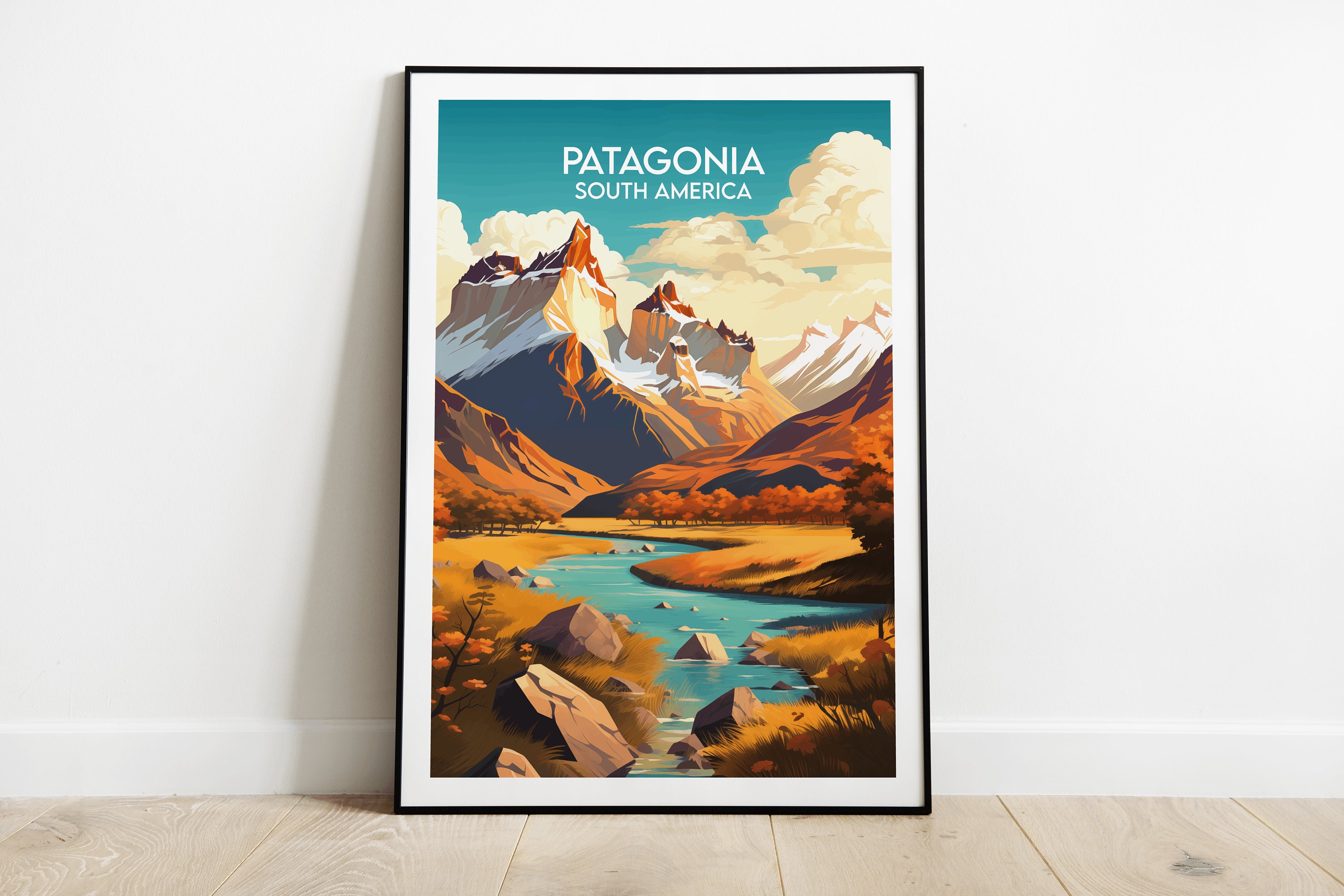 Patagonia Travel Print - South America Poster - Custom