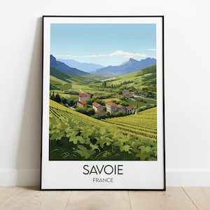 Impression voyage Savoie - Poster France - Cadeau d'anniversaire de mariage personnalisé personnalisé