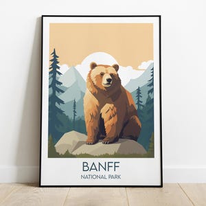 Banff National Park Travel Print - Canada Poster - Custom Personalised Wedding Birthday Gift