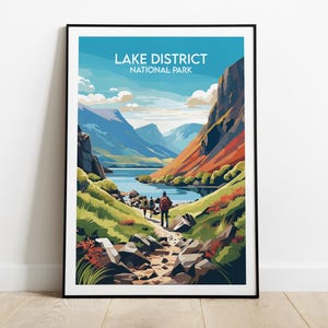 Lake District Travel Print - Cumbria Poster - Custom Personalised Wedding Birthday Gift