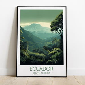 Ecuador Travel Print - South America Poster - Custom Personalised Wedding Birthday Gift