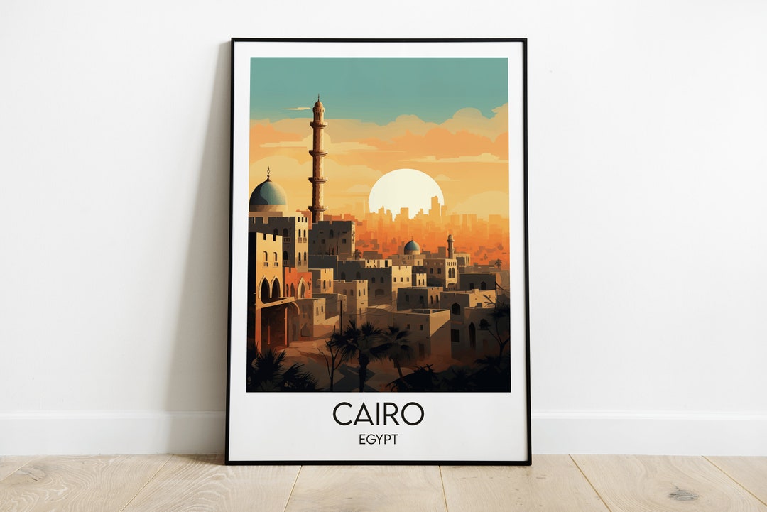 Cairo Travel Print - Egypt Poster - Custom Personalised Wedding ...