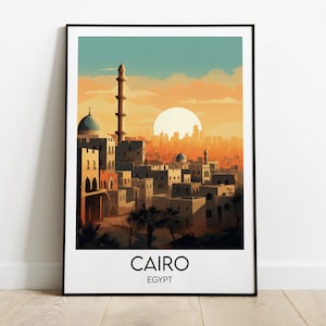 Kairo Reisedruck - Ägypten Poster - Individuell personalisiertes Hochzeit Geburtstagsgeschenk