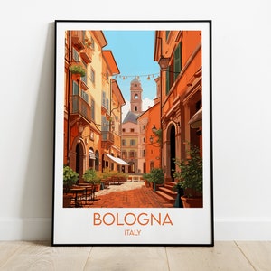Impresión de viaje de Bolonia - Póster de Italia - Regalo personalizado para bodas y cumpleaños