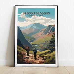 Brecon Beacons National Park Travel Print - Wales Poster - Custom Personalised Wedding Birthday Gift