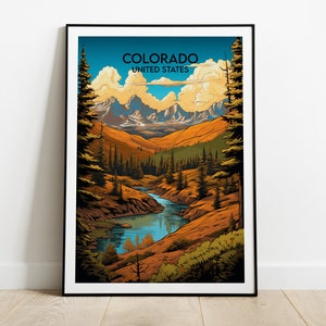 Colorado Travel Print - United States Poster - Custom Personalised Wedding Birthday Gift