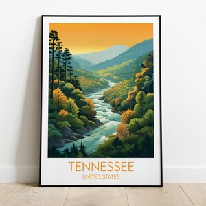 Impression voyage Tennessee - Poster États-Unis - Cadeau d'anniversaire de mariage personnalisé