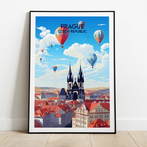 Prague Print - Czech Republic Poster - Custom Personalised Wedding Birthday Gift