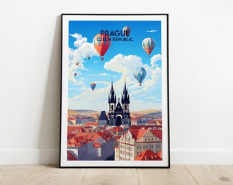 Prague Print - Czech Republic Poster - Custom Personalised Wedding Birthday Gift