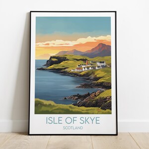 Isle Of Skye Travel Print - Scotland Poster - Custom Personalised Wedding Birthday Gift