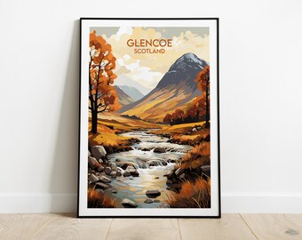 Impresión de viaje de Glencoe - Póster de Escocia - Regalo personalizado de boda o cumpleaños