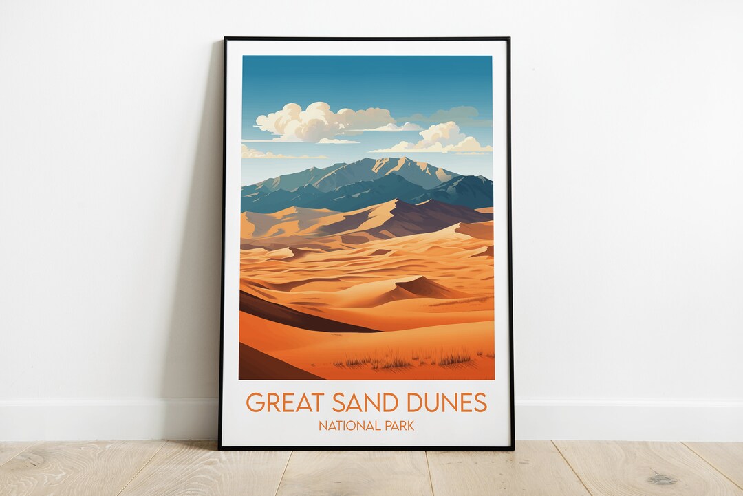 Great Sand Dunes National Park Travel Print - United States Poster ...
