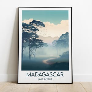 Madagascar Travel Print - East Africa Poster - Custom Personalised Wedding Birthday Gift
