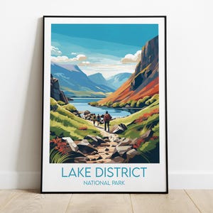 Lake District Travel Print - Cumbria Poster - Custom Personalised Wedding Birthday Gift