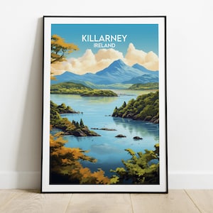Killarney Travel Print - Ireland Poster - Custom Personalised Wedding Birthday Gift