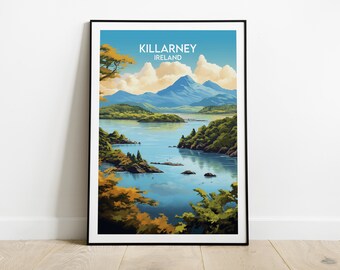 Killarney Travel Print - Ireland Poster - Custom Personalised Wedding Birthday Gift