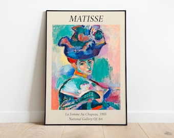 Matisse Woman With A Hat Exhibition Print Poster | A3 A4 A5